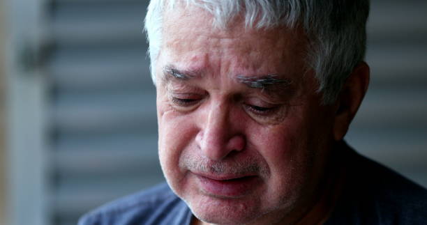 istock Desperate lonely older man crying, middle aged person facing tragedy 1401399600