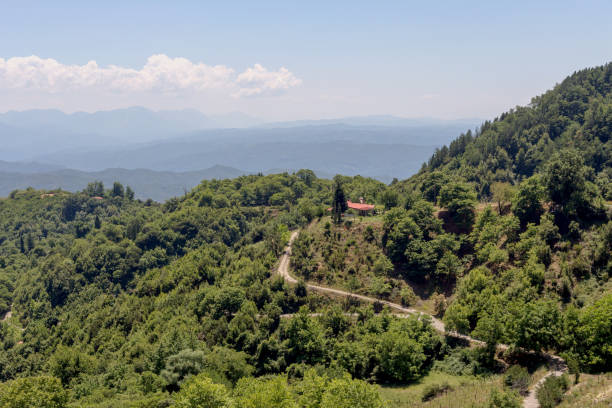 istock View on mountains near the village 1401399654
