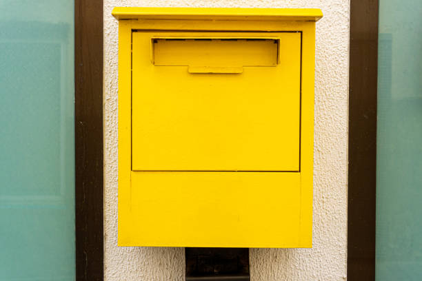 istock Close-up of yellow postbox 1401400339