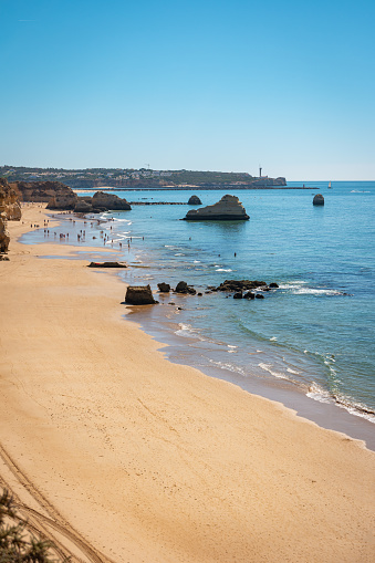 A view of a Praia da Rocha in Portimao Algarve region Portugal