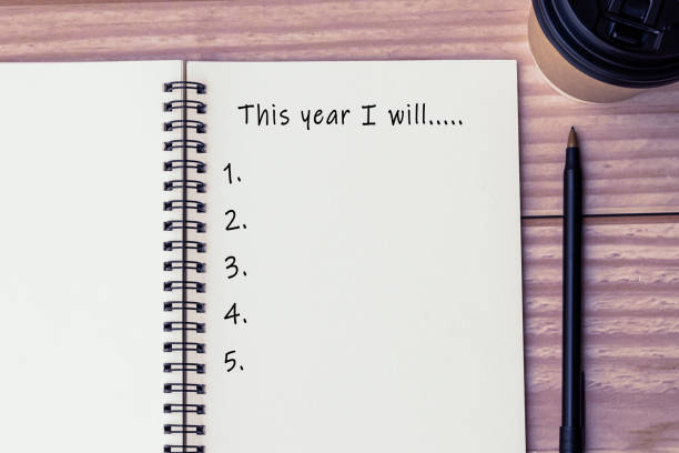 istock Text on notepad, pen and disposable coffee cup on wooden table. 1401401436