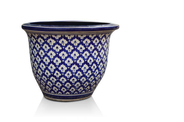Ceramic vase on wooden table