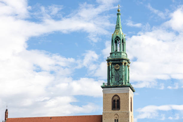 istock Beautiful old clock tower against the sky. 1401406074