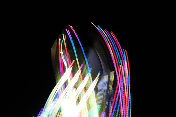 istock Lights of rides - Funfair 1401415022
