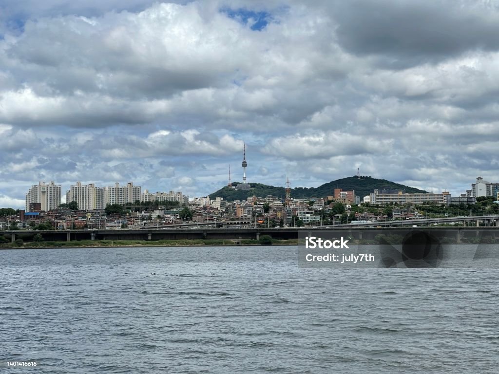 Seoul Yongsan and Han River Seoul Korea Han River Stock Photo