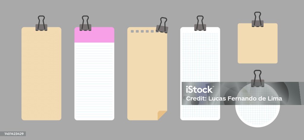Notepad For Annotation Notepad In Various Styles Stock Illustration - Download Image Now ...