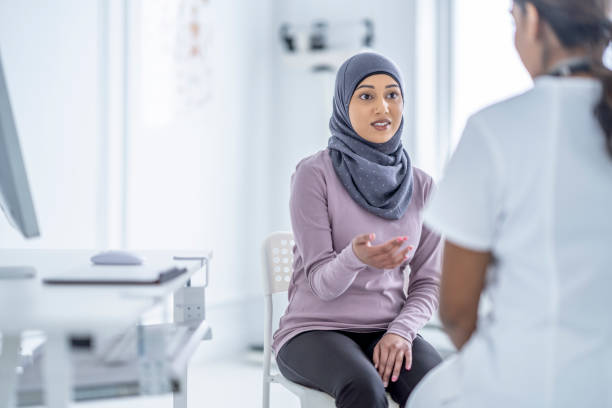 istock Muslim Woman at the Doctors 1401434546