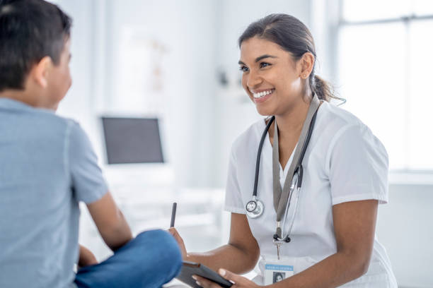 istock Little Boy at the Doctors 1401435996