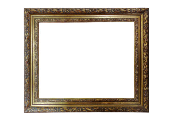 istock Vintage decorative frame for a picture or photo on a pure white background 1401436201