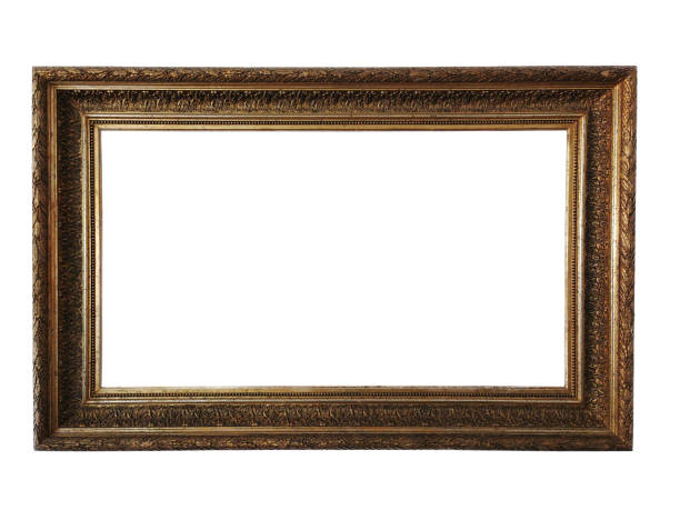 istock Vintage decorative frame for a picture or photo on a pure white background 1401436222
