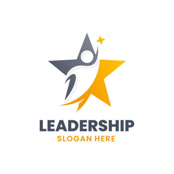 Leadership template design Success people template design. Leadership concept vector illustration. corporate logo stock illustrations