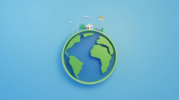istock Green eco friendly world.Green Energy, Ecology and Environment Concept.3D rendering illustration. 1401444980