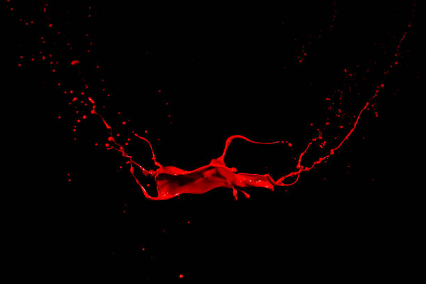 istock isolated red paint against black backgrounds 1401454060
