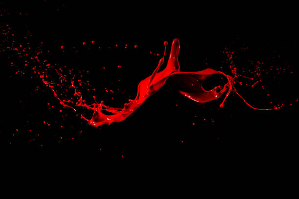 istock isolated red paint against black backgrounds 1401454069
