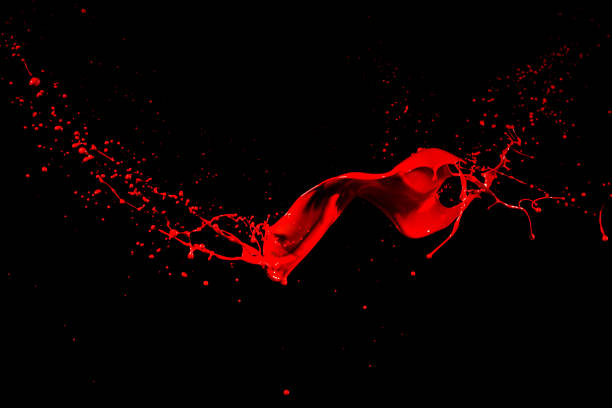 istock isolated red paint against black backgrounds 1401454073