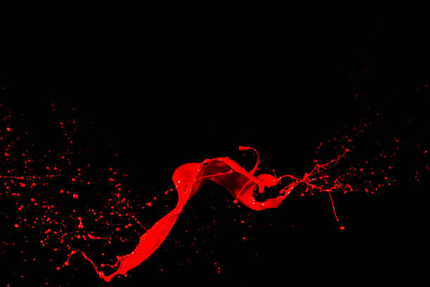 istock isolated red paint against black backgrounds 1401454074