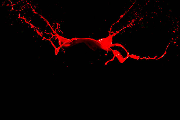 istock isolated red paint against black backgrounds 1401454082