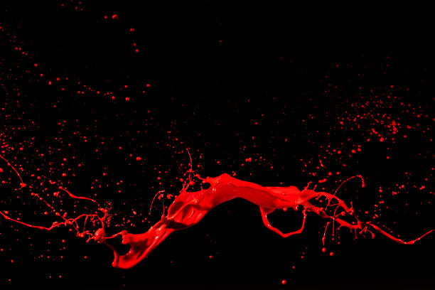 istock isolated red paint against black backgrounds 1401454177