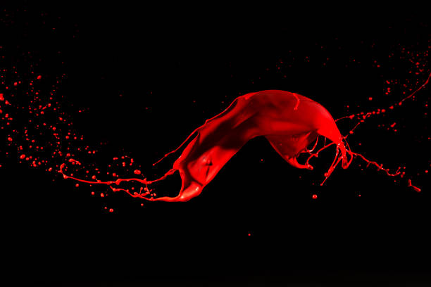 istock isolated red paint against black backgrounds 1401454180
