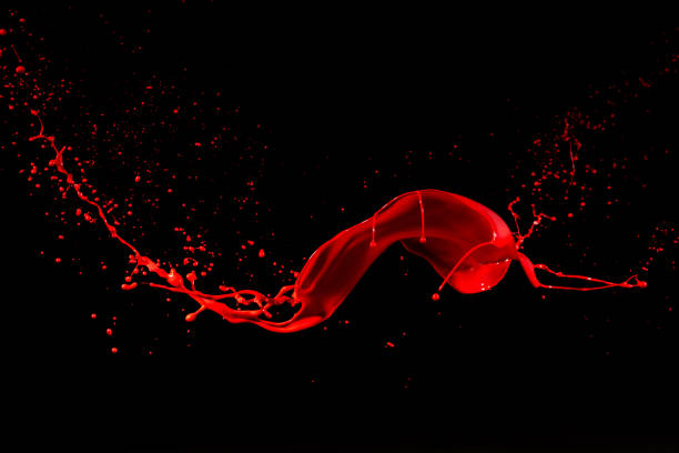 istock isolated red paint against black backgrounds 1401454181