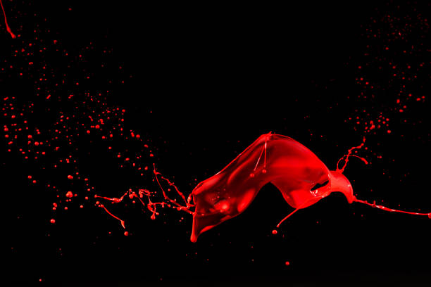 istock isolated red paint against black backgrounds 1401454210