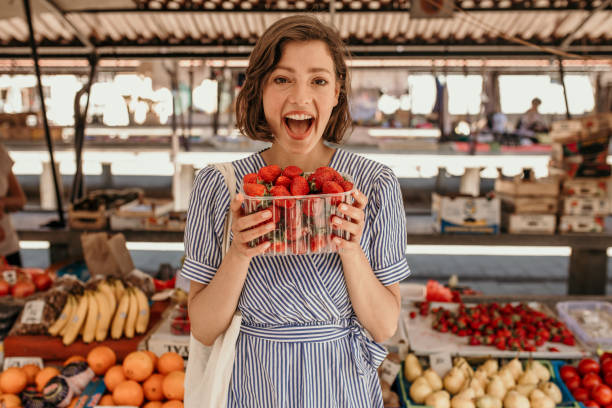 istock Excited for making a strawberry salad today 1401458498