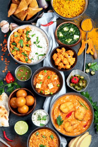 istock Assorted indian food. Indian cuisine. 1401459374