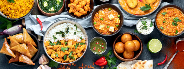 istock Assorted indian food. Indian cuisine. 1401459375