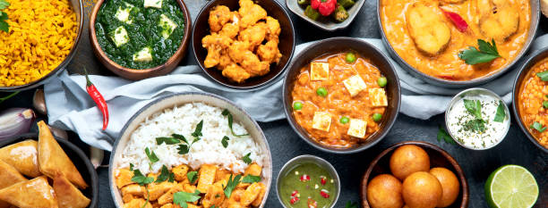 istock Assorted indian food. Indian cuisine. 1401459560