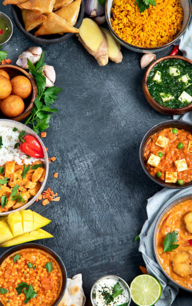 istock Assorted indian food. Indian cuisine. 1401459563