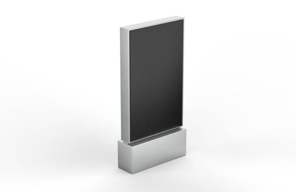istock WiFi network Multi touch floor standing LCD, display digital signage display touch monitor mockup. 3d render illustration. 1401462533