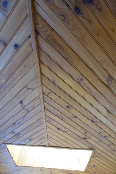 istock Veranda Paneled ceiling  Sunlight through a roof window 1401469322