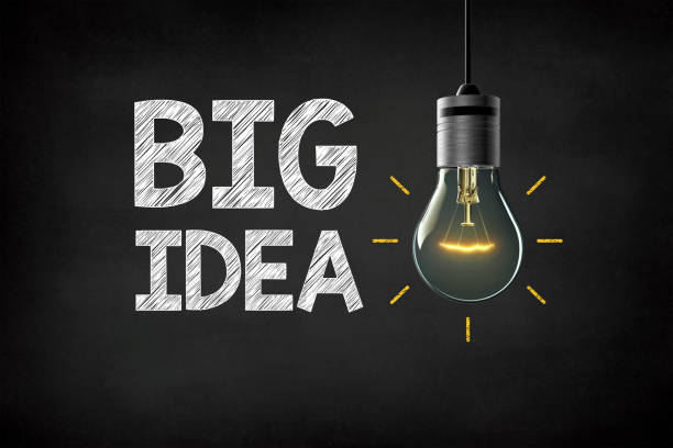 istock Big idea, inspiration and innovation light bulb concept on black background 1401472679