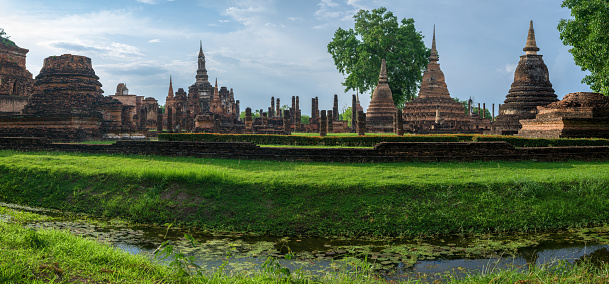 Wat Mahathat Temple in the precinct of Sukhothai Historical Park, Thailand.