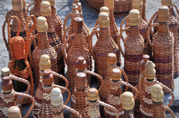 Different handmade wicker products from the willow.