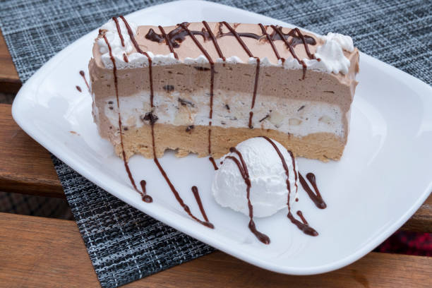 istock Delicious dessert in a restaurant served on plate. 1401478445
