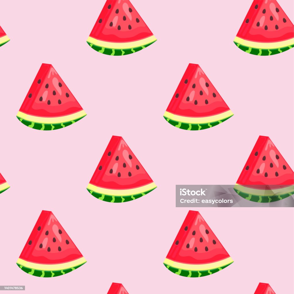 Pink Watermelon Visual Watermelon Seamless Pattern On The Light Pink Background Graphic Design ...