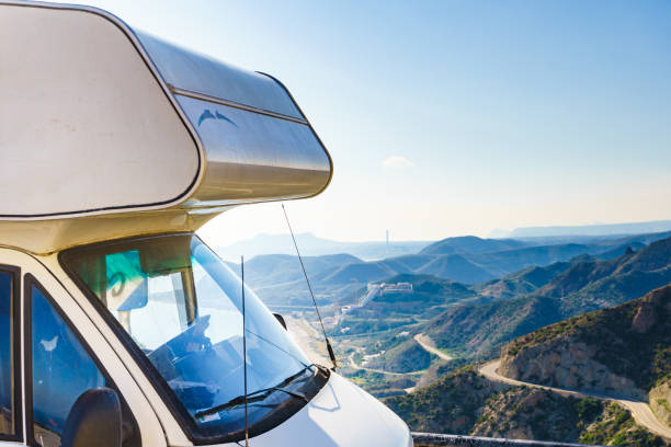 istock Camper rv on viewpoint in Spain 1401479911