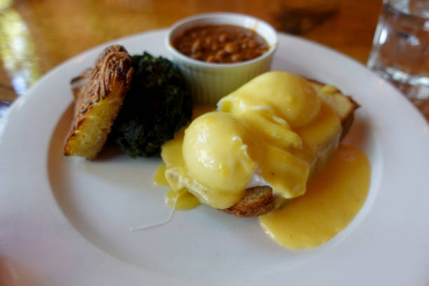 Brunch Eggs Benny at a restaurant in Vancouver