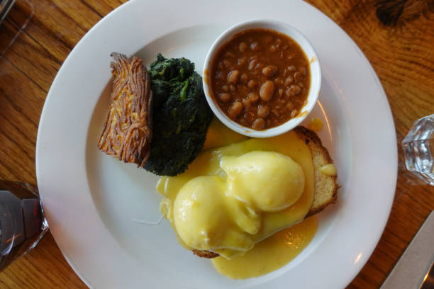 Brunch Eggs Benny at a restaurant in Vancouver