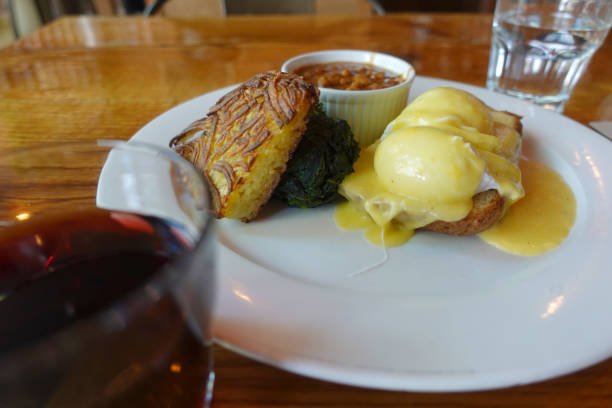 Brunch Eggs Benny at a restaurant in Vancouver
