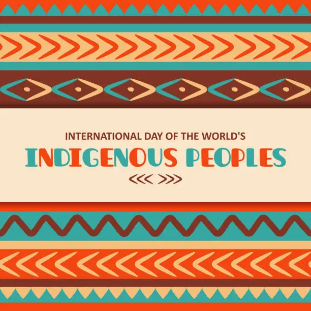 Vector illustration of International day of the worlds Indigenous peoples