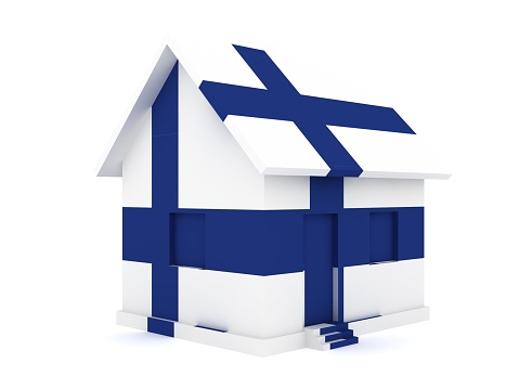 Finland flag house