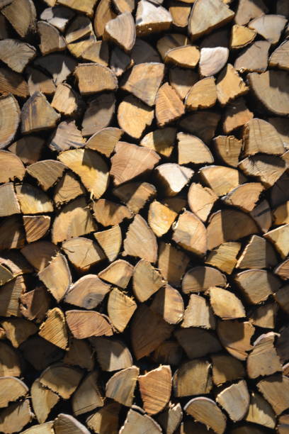 Pieces of wood as wall decoration