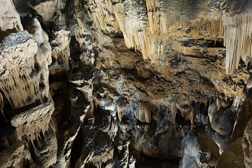 Picture of cave Grotte des Demoiselles illuminated inside, France