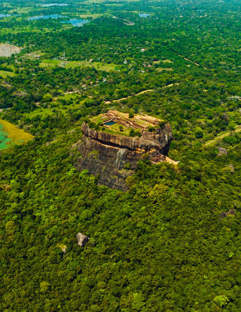 istock Aerial drone view of Sigirya Rock 1401494372