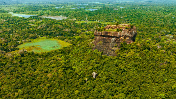 istock Aerial drone view of Sigirya Rock 1401494449