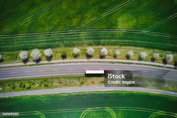 Transportation Drone Truck Stock Photo - Download Image Now - Sustainable Resources, Truck, Semi-Truck