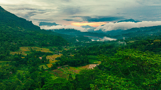 Aerial view of Ramboda, Central Province, Sri Lanka