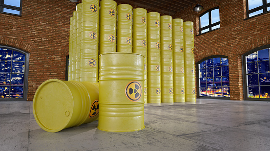 Storage of Yellow Barrels with Nuclear Toxic Waste